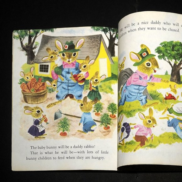 VTG Richard Scarry Little Golden Book 'When Bunny Grows Up' 1955 Easter Gift - Picture 8 of 12